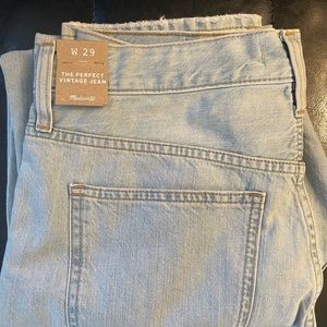 Madewell The Perfect Vintage Jeans Fitzgerald Wash Size 29 NWT